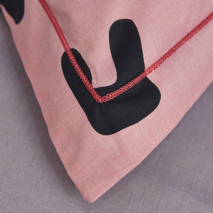 91家纺网 家纺一手货源 找家纺 雲归梦 2019全棉活性大版简约卡通风格四件套 小恋曲粉