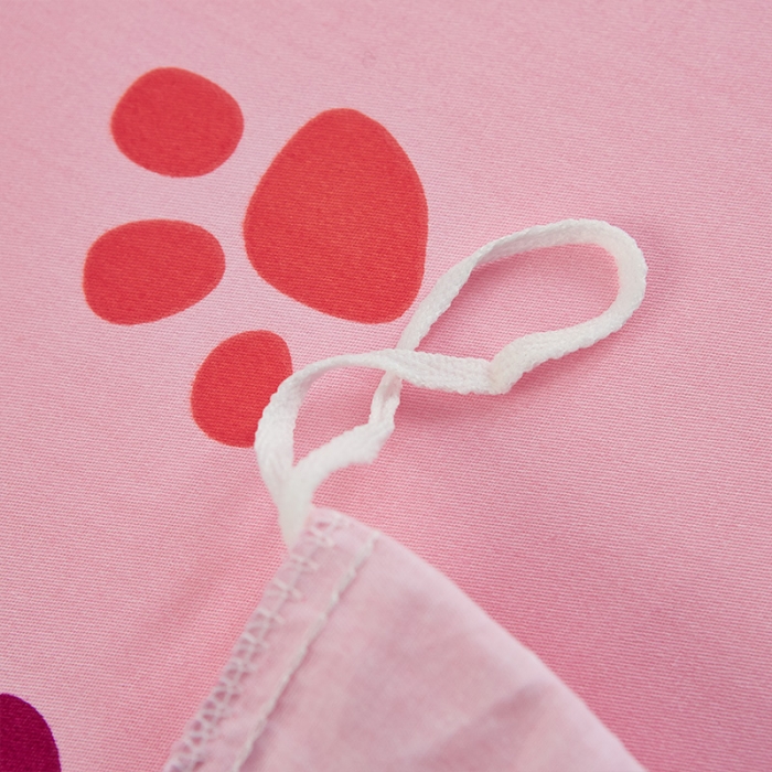 91家纺网 家纺一手货源 找家纺 雲归梦 2019全棉活性大版简约卡通风格四件套 小萌宠粉