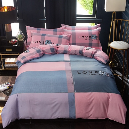 雲归梦 2019全棉活性大版简约卡通风格四件套 小甜心