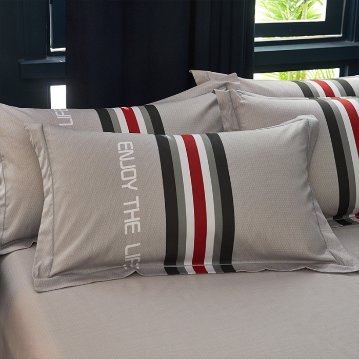 91家纺网 家纺一手货源 找家纺 雲归梦 2019全棉活性大版简约卡通风格四件套 雅邦