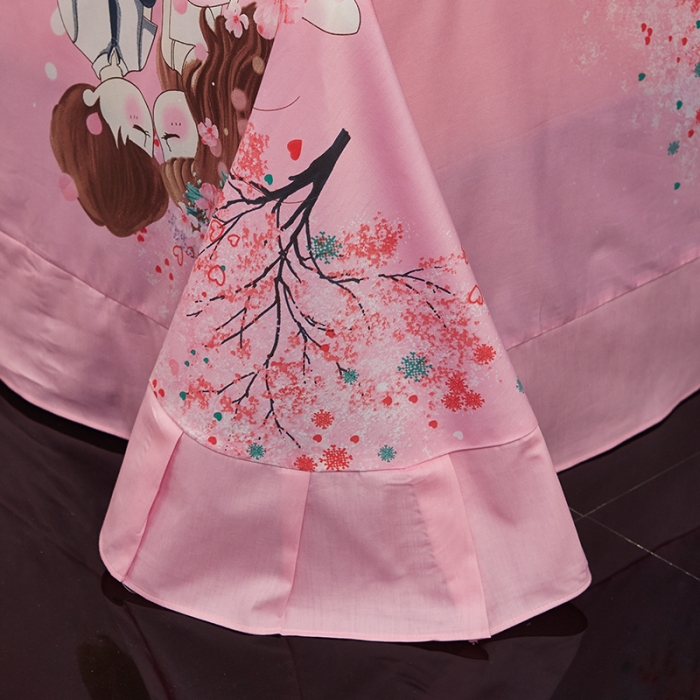 91家纺网 家纺一手货源 找家纺 雲归梦 2019全棉活性大版中国风花卉四件套 初恋的味道