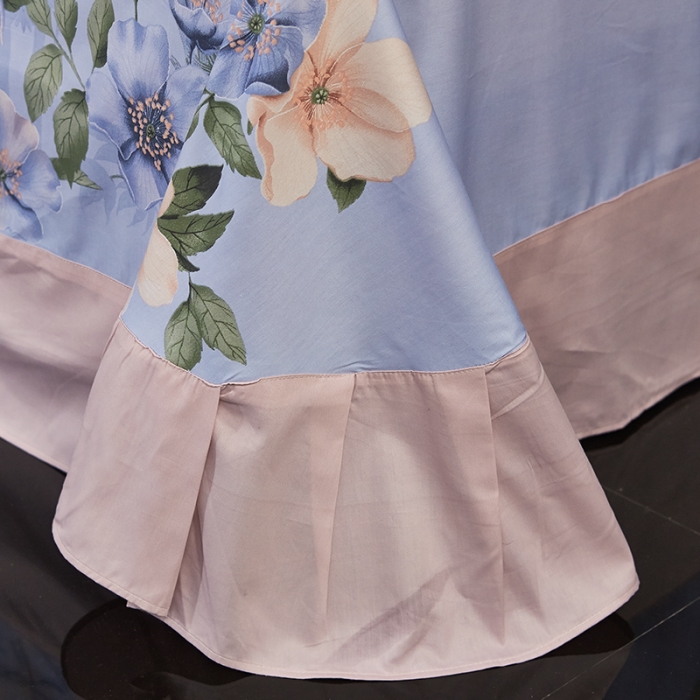 91家纺网 家纺一手货源 找家纺 雲归梦 2019全棉活性大版中国风花卉四件套 春意盎然