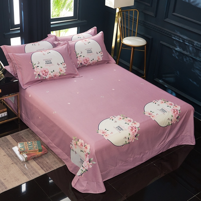 91家纺网 家纺一手货源 找家纺 雲归梦 2019全棉活性大版中国风花卉四件套 忽而夏天