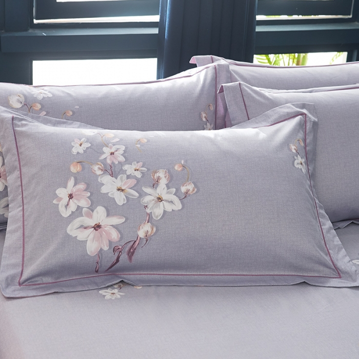 91家纺网 家纺一手货源 找家纺 雲归梦 2019全棉活性大版中国风花卉四件套 花晨月汐