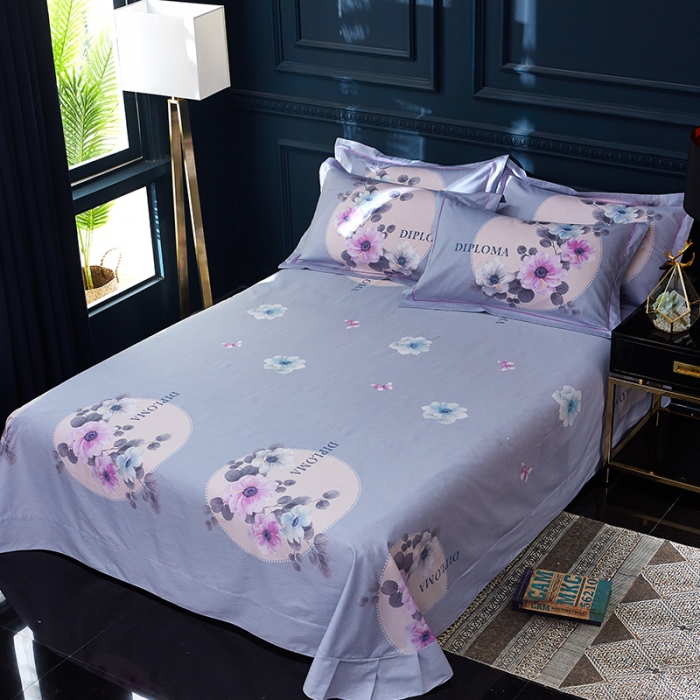 91家纺网 家纺一手货源 找家纺 雲归梦 2019全棉活性大版中国风花卉四件套 锦瑟