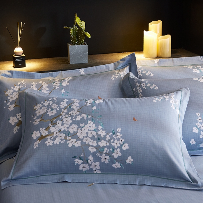 91家纺网 家纺一手货源 找家纺 雲归梦 2019全棉活性大版中国风花卉四件套 锦苑