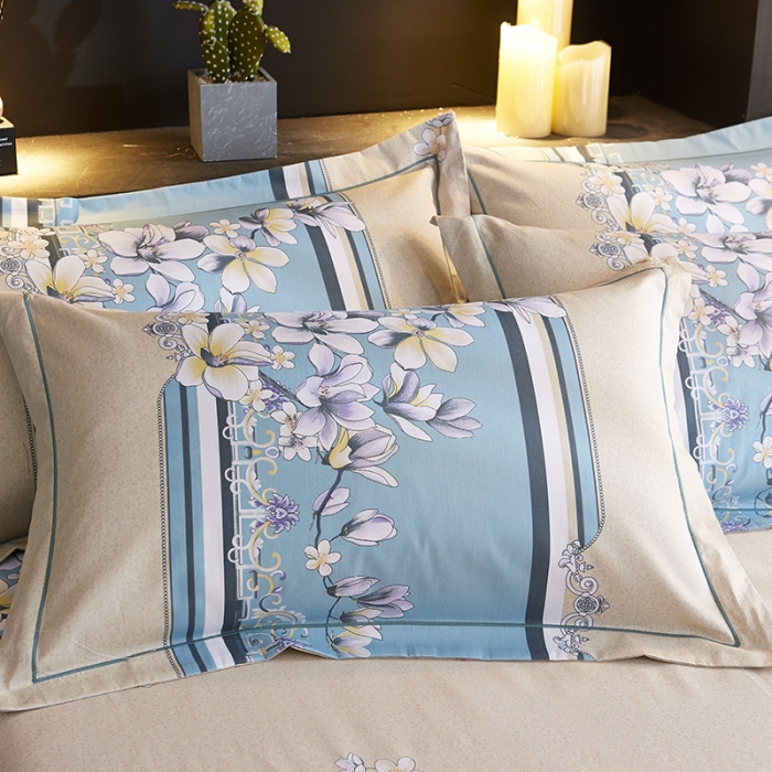 91家纺网 家纺一手货源 找家纺 雲归梦 2019全棉活性大版中国风花卉四件套 慕恋