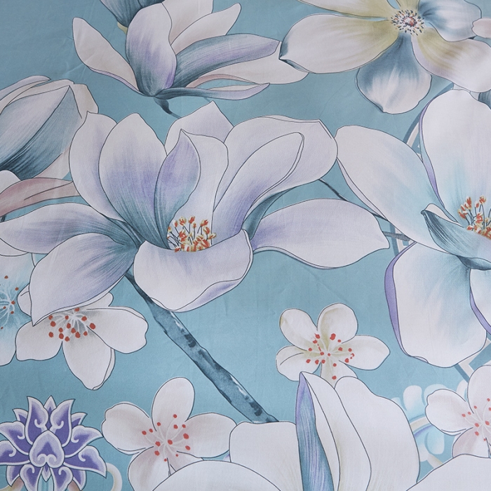 91家纺网 家纺一手货源 找家纺 雲归梦 2019全棉活性大版中国风花卉四件套 慕恋