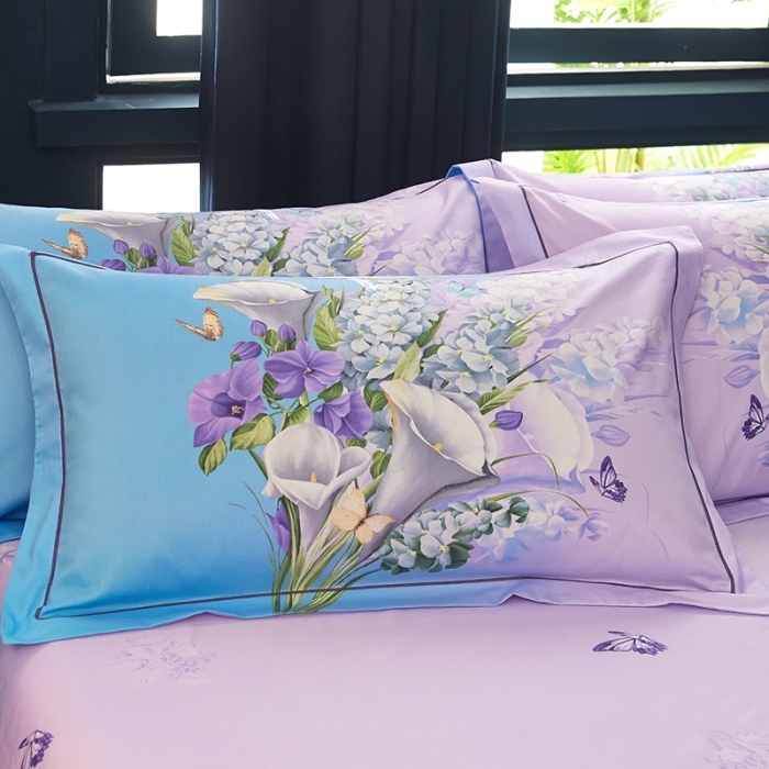 91家纺网 家纺一手货源 找家纺 雲归梦 2019全棉活性大版中国风花卉四件套 暖暖时代