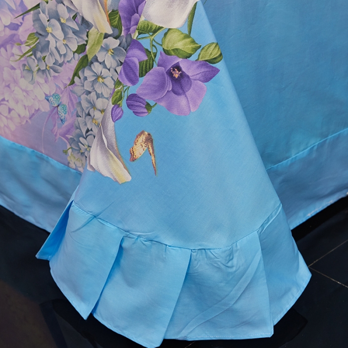 91家纺网 家纺一手货源 找家纺 雲归梦 2019全棉活性大版中国风花卉四件套 暖暖时代