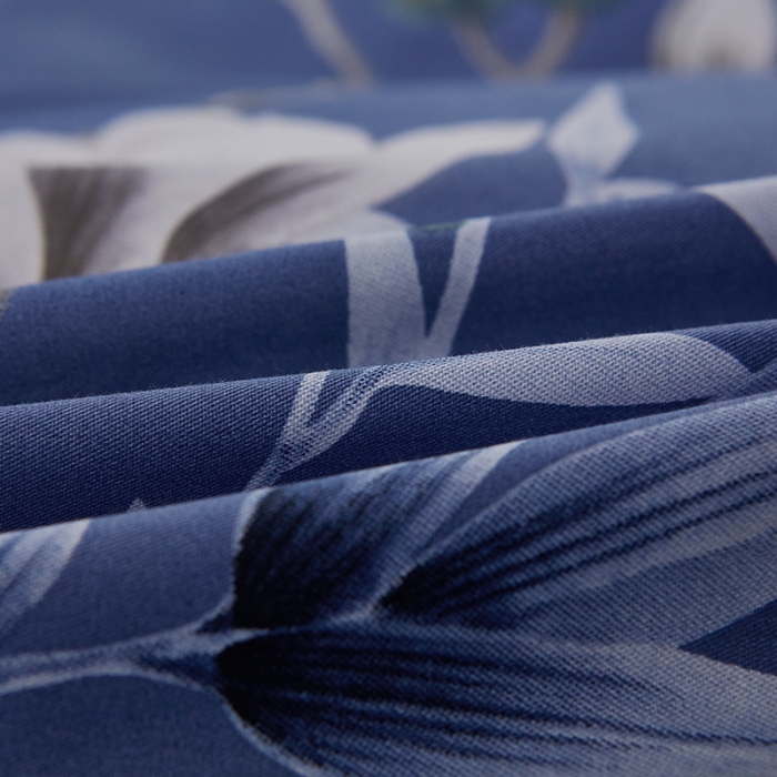 91家纺网 家纺一手货源 找家纺 雲归梦 2019全棉活性大版中国风花卉四件套 青青子衿