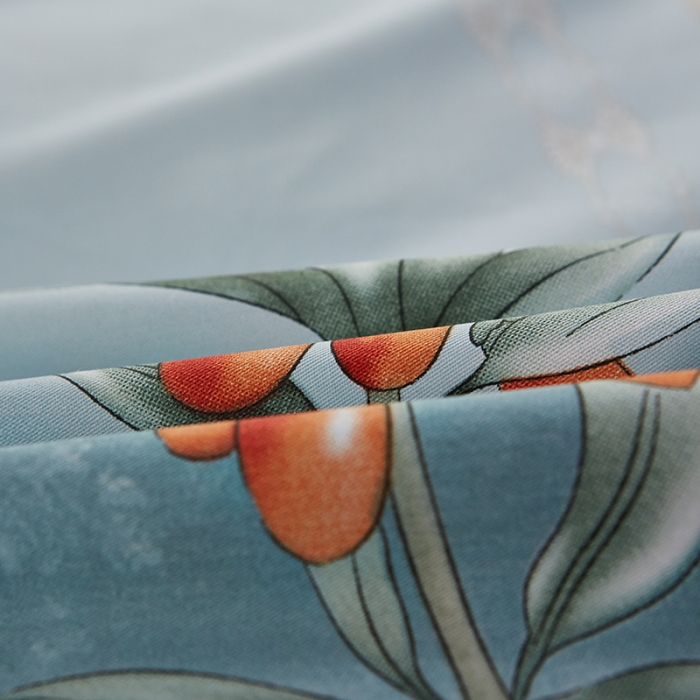 91家纺网 家纺一手货源 找家纺 雲归梦 2019全棉活性大版中国风花卉四件套 倾冉