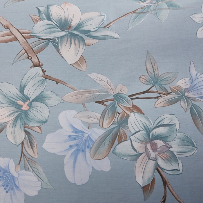 91家纺网 家纺一手货源 找家纺 雲归梦 2019全棉活性大版中国风花卉四件套 迎春满枝