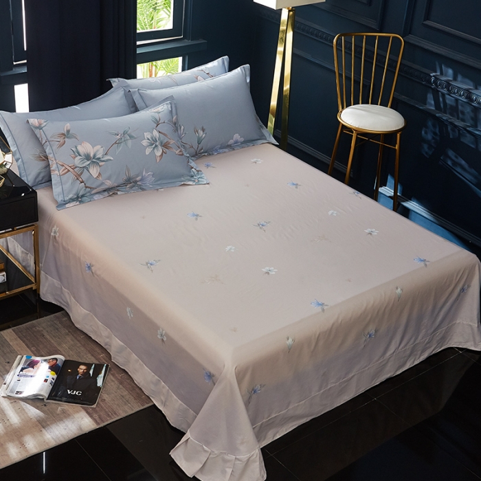 91家纺网 家纺一手货源 找家纺 雲归梦 2019全棉活性大版中国风花卉四件套 迎春满枝