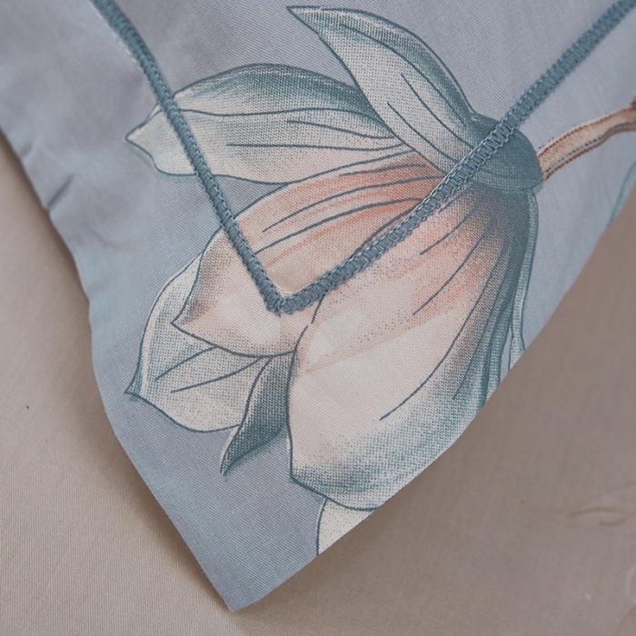 91家纺网 家纺一手货源 找家纺 雲归梦 2019全棉活性大版中国风花卉四件套 迎春满枝