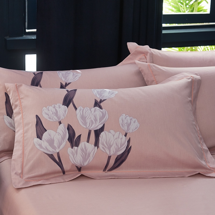 91家纺网 家纺一手货源 找家纺 雲归梦 2019全棉活性大版中国风花卉四件套 悠悠花香