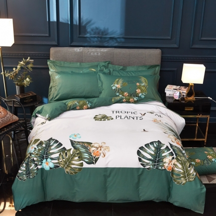 91家纺网 家纺一手货源 找家纺 （总）雲归梦 2019新款13372全棉活性大版四件套床笠款