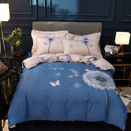 91家纺网 家纺一手货源 找家纺 （总）雲归梦 2019新款13372全棉活性大版四件套床笠款