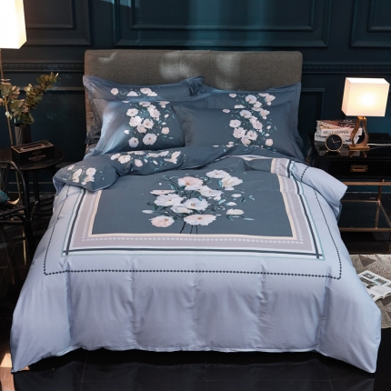 91家纺网 家纺一手货源 找家纺 （总）雲归梦 2019新款13372全棉活性大版四件套床笠款