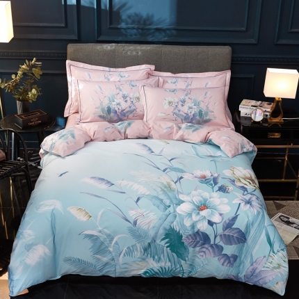 91家纺网 家纺一手货源 找家纺 （总）雲归梦 2019新款13372全棉活性大版四件套床笠款