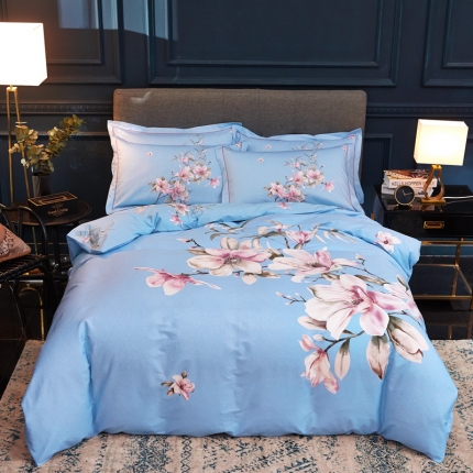 91家纺网 家纺一手货源 找家纺 （总）雲归梦 2019新款13372全棉活性大版四件套床笠款