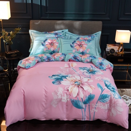 91家纺网 家纺一手货源 找家纺 （总）雲归梦 2019新款13372全棉活性大版四件套床笠款