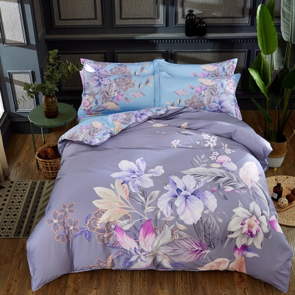 91家纺网 家纺一手货源 找家纺 （总）雲归梦 2019新款13372全棉活性大版四件套床笠款