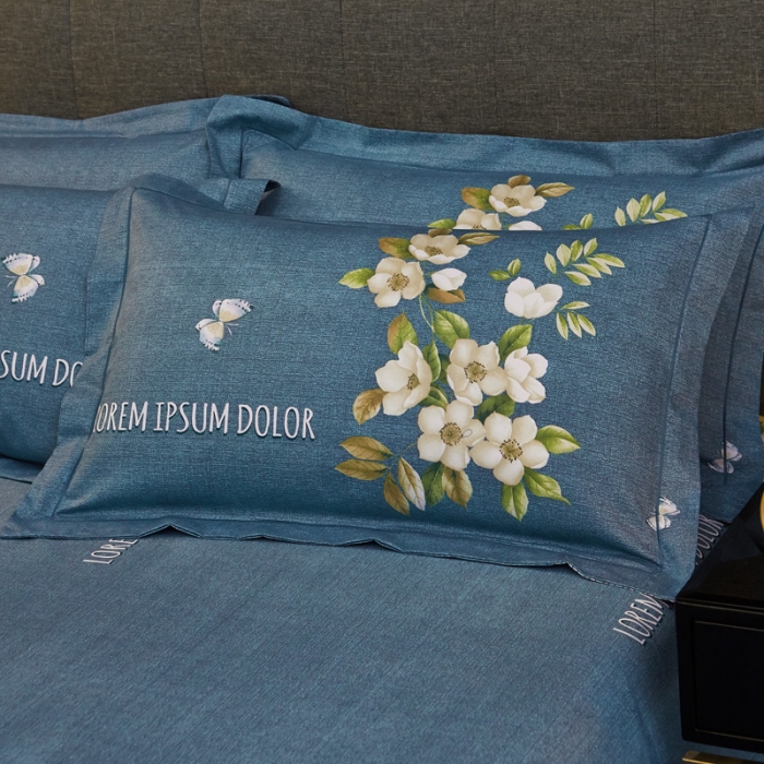 91家纺网 家纺一手货源 找家纺 雲归梦家纺 2019新款13372全棉活性大版四件套 安夏