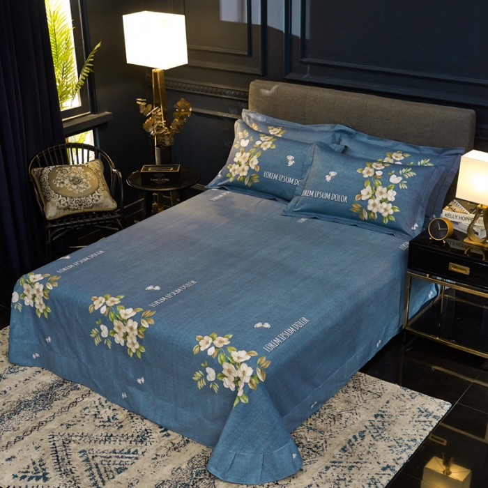 91家纺网 家纺一手货源 找家纺 雲归梦家纺 2019新款13372全棉活性大版四件套 安夏