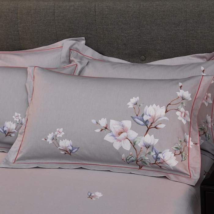 91家纺网 家纺一手货源 找家纺 雲归梦家纺2019新款13372全棉活性大版四件套 芳华-粉