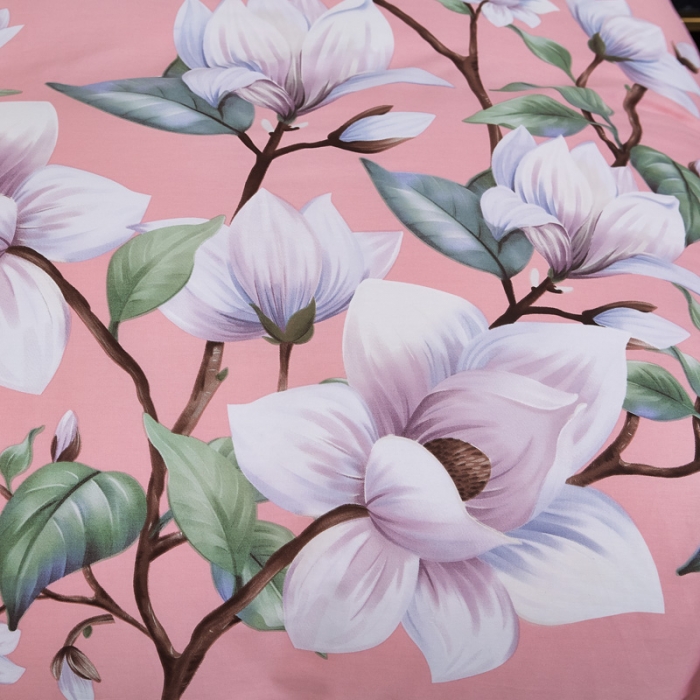 91家纺网 家纺一手货源 找家纺 雲归梦家纺2019新款13372全棉活性大版四件套 芳华-粉