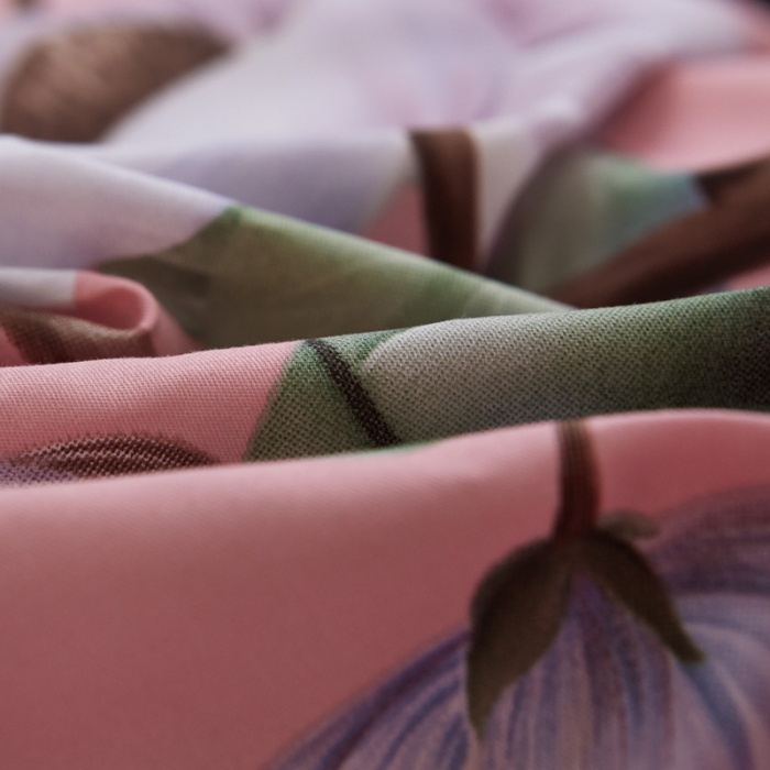 91家纺网 家纺一手货源 找家纺 雲归梦家纺2019新款13372全棉活性大版四件套 芳华-粉