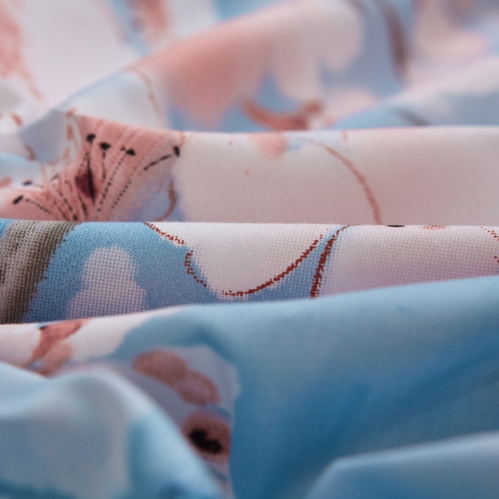 91家纺网 家纺一手货源 找家纺 雲归梦家纺 2019新款13372全棉活性大版四件套 江南春