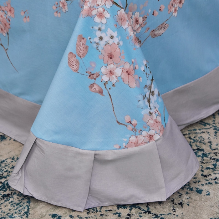 91家纺网 家纺一手货源 找家纺 雲归梦家纺 2019新款13372全棉活性大版四件套 江南春