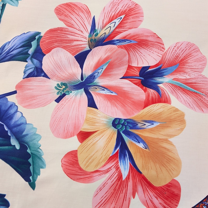 91家纺网 家纺一手货源 找家纺 雲归梦家纺2019新款13372全棉活性大版四件套 锁珠帘粉