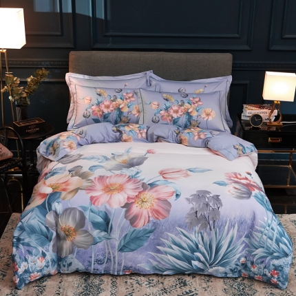 雲归梦家纺 2019新款13372全棉活性大版四件套 仙缘