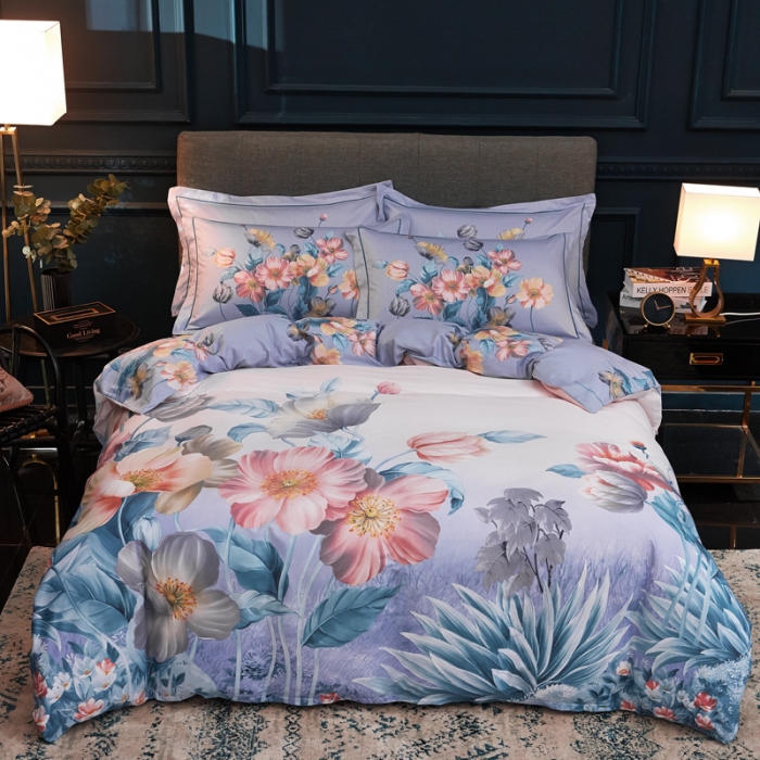 91家纺网 家纺一手货源 找家纺 雲归梦家纺 2019新款13372全棉活性大版四件套 仙缘