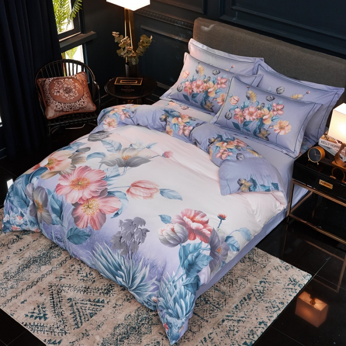 91家纺网 家纺一手货源 找家纺 雲归梦家纺 2019新款13372全棉活性大版四件套 仙缘