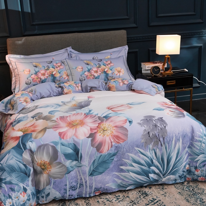 91家纺网 家纺一手货源 找家纺 雲归梦家纺 2019新款13372全棉活性大版四件套 仙缘