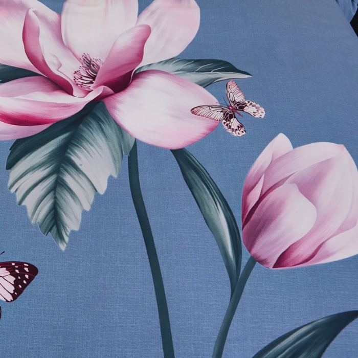 91家纺网 家纺一手货源 找家纺 雲归梦家纺2019新款13372全棉活性大版四件套爱的魔法绿