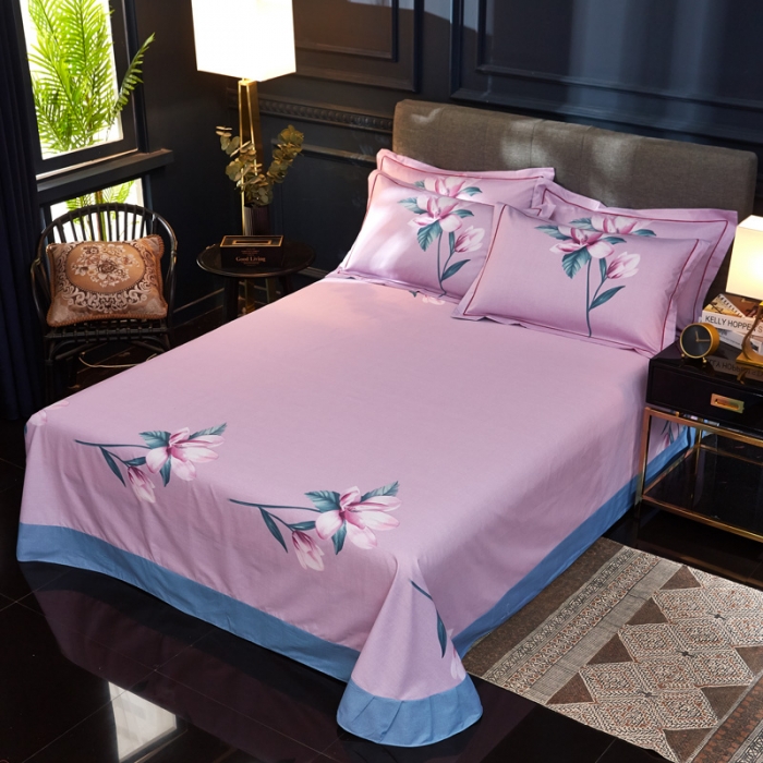 91家纺网 家纺一手货源 找家纺 雲归梦家纺2019新款13372全棉活性大版四件套爱的魔法绿