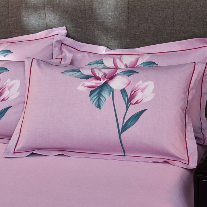 91家纺网 家纺一手货源 找家纺 雲归梦家纺2019新款13372全棉活性大版四件套爱的魔法绿