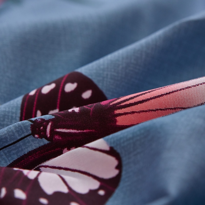 91家纺网 家纺一手货源 找家纺 雲归梦家纺2019新款13372全棉活性大版四件套爱的魔法绿