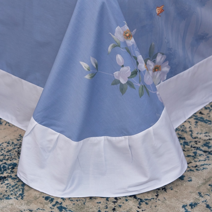 91家纺网 家纺一手货源 找家纺 雲归梦家纺 2019新款13372全棉活性大版四件套 暗香