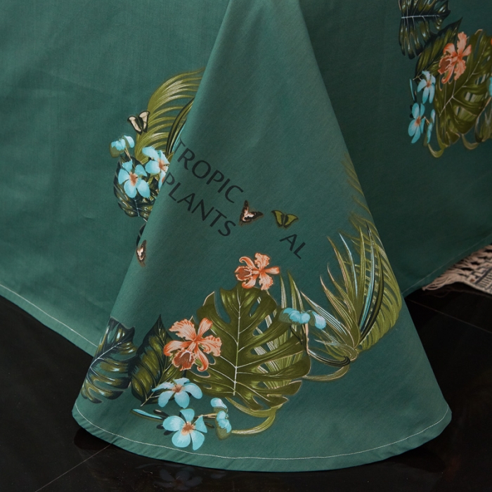 91家纺网 家纺一手货源 找家纺 雲归梦家纺 2019新款13372全棉活性大版四件套 葱郁