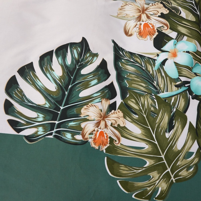 91家纺网 家纺一手货源 找家纺 雲归梦家纺 2019新款13372全棉活性大版四件套 葱郁