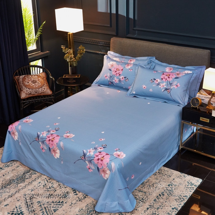 91家纺网 家纺一手货源 找家纺 雲归梦家纺 2019新款13372全棉活性大版四件套 黛茜