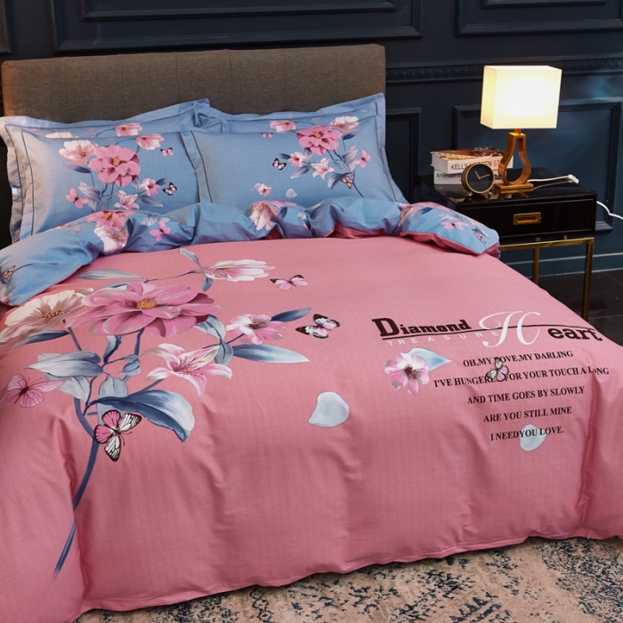 91家纺网 家纺一手货源 找家纺 雲归梦家纺 2019新款13372全棉活性大版四件套 黛茜