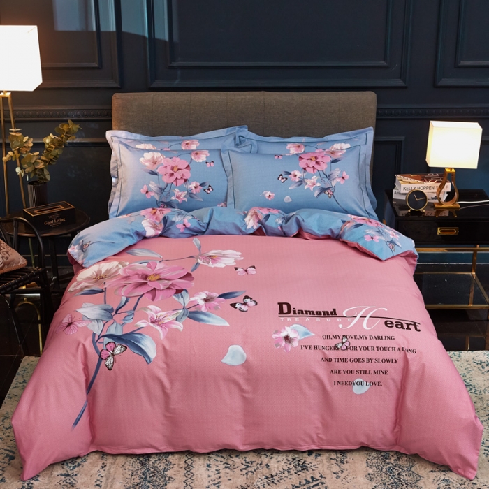 91家纺网 家纺一手货源 找家纺 雲归梦家纺 2019新款13372全棉活性大版四件套 黛茜