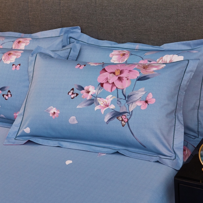 91家纺网 家纺一手货源 找家纺 雲归梦家纺 2019新款13372全棉活性大版四件套 黛茜